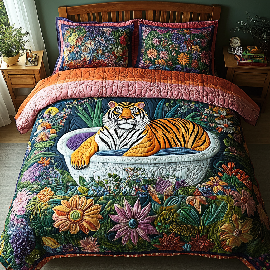 Tropical Roar Quilted Bedding Set NCU0DV168
