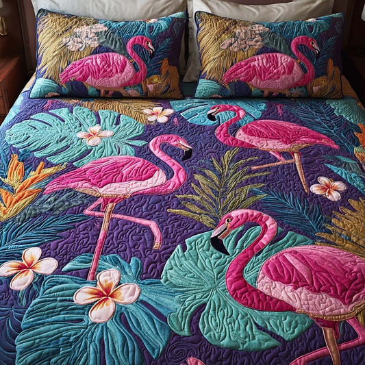 Tropical Romance 3-Piece Quilted Bedding Set NCU0NNT1815