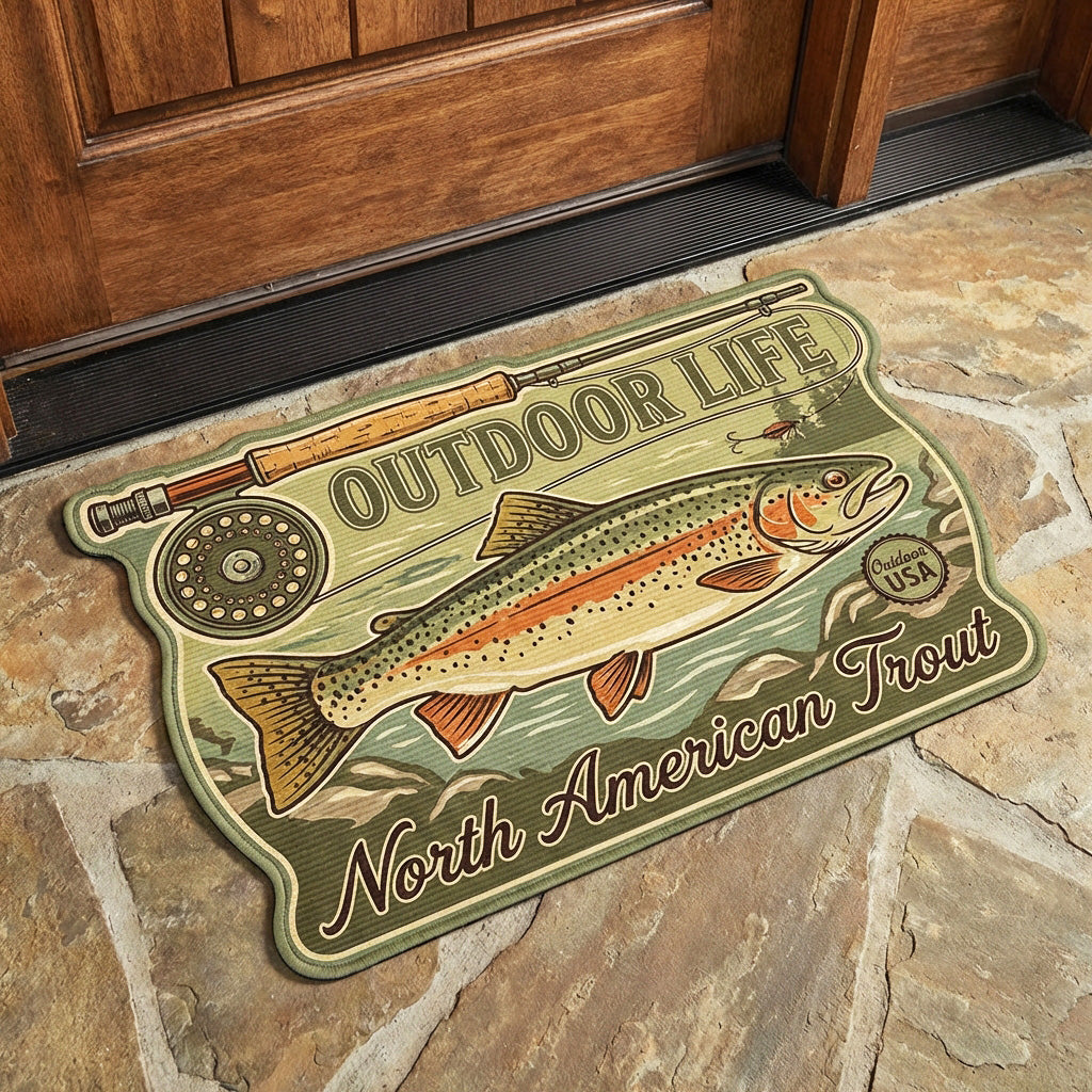 Trout Heritage Custom Shape Doormat NCU0NTV1024