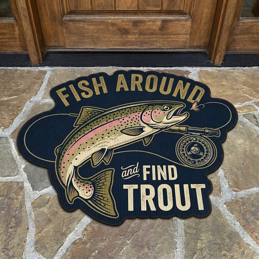 Trout Hunt Custom Shape Doormat NCU0NTV1027