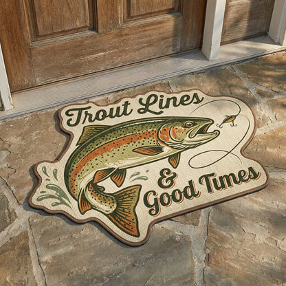 Trout Lines Custom Shape Doormat NCU0NTV1023