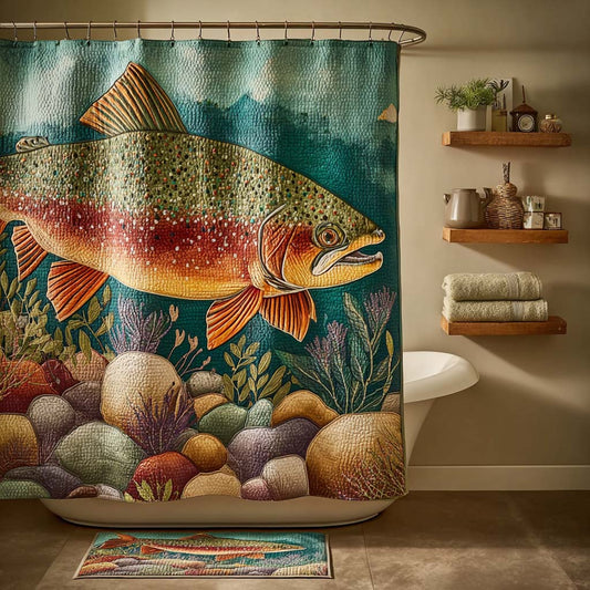Trout River Run Shower Curtain NCU0DQQ0394