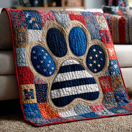 True Blue Paws Quilted Blanket NCU0NTD1564