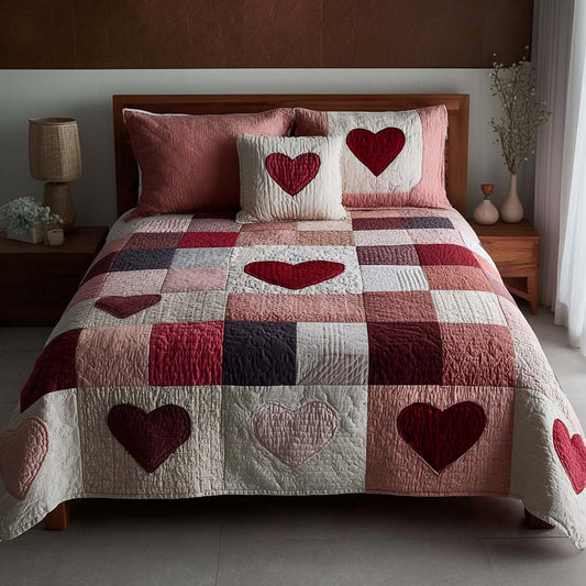 True Devotion 3-Piece Quilted Bedding Set NCU0DQQ0254