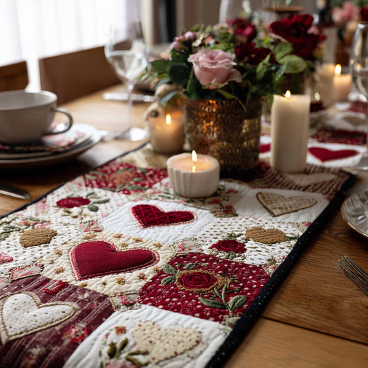 True Love Quilted Table Runner NCU0DV1804