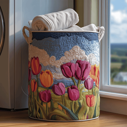 Tulip Dream Quilted Laundry Basket NCU0TH2907