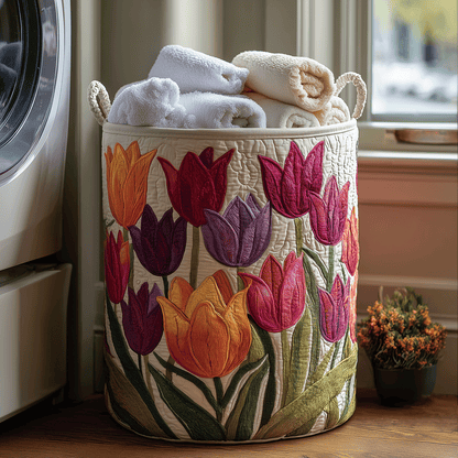 Tulip Joy Quilted Laundry Basket NCU0TH2905