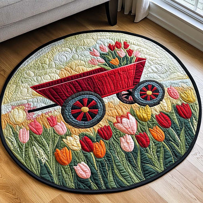 Tulip Wagon Quilted Round Mat NCU0NNT1941