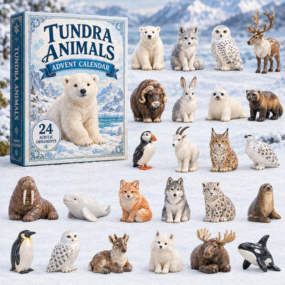 CHRISMAST KICKOFF 40% OFF - Tundra Animals World Advent Calendar 2026 - 24-Day Festive Countdown, Acrylic Charms Blind Box - Gift For Animal Lovers AC0TM197