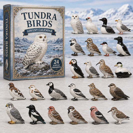 CHRISTMAS KICKOFF 40% OFF - Tundra Birds Advent Calendar 2026 - 24-Day Festive Countdown, Acrylic Charms Blind Box - Gift For Bird Lovers AC0TM214