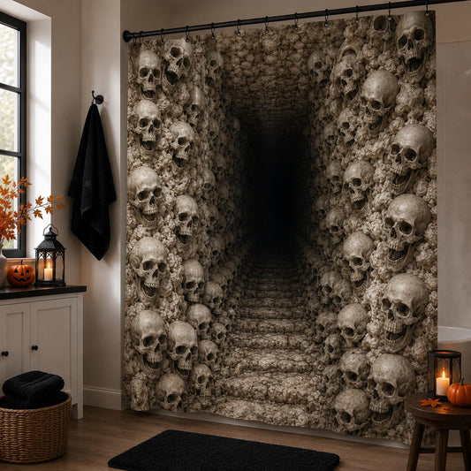 Tunnel Of Skulls Shower Curtain NCU0DV2400