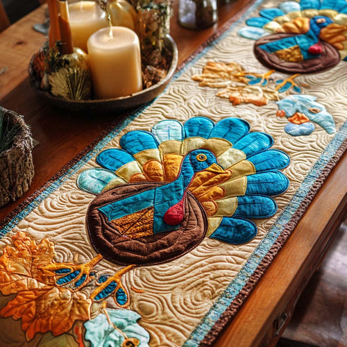 Turkey Charm Quilted Table Runner NCU0NNT1883