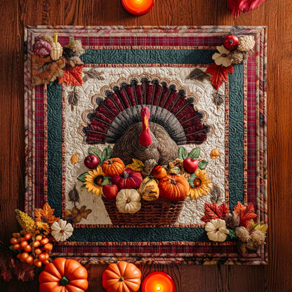 Turkey Day Treasures Quilted Table Topper NCU0PTT1551