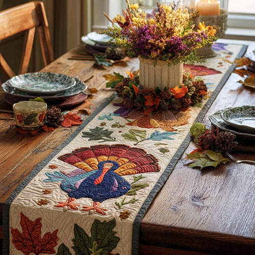Turkey Time Tales Quilted Table Runner NCU0PTT1485