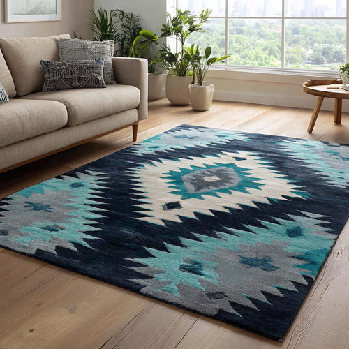 Turquoise Mesa Flow Area Rug NCU0NXD1375