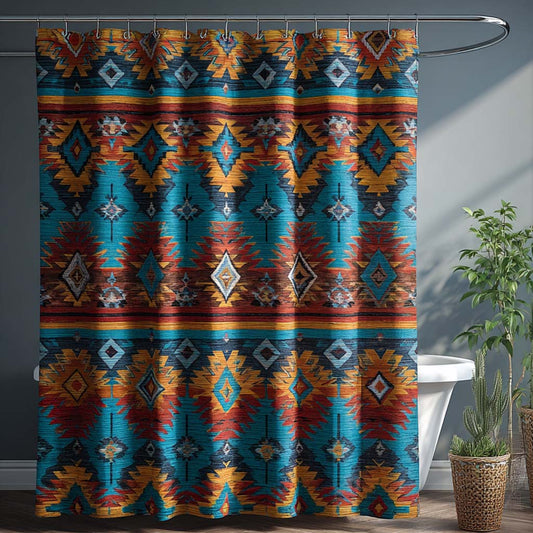 Turquoise Mesa Rhythm Shower Curtain NCU0NXD1397
