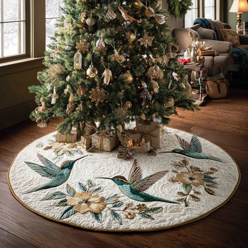 Turquoise Spirit Christmas Quilted Tree Skirt NCU0DV1343
