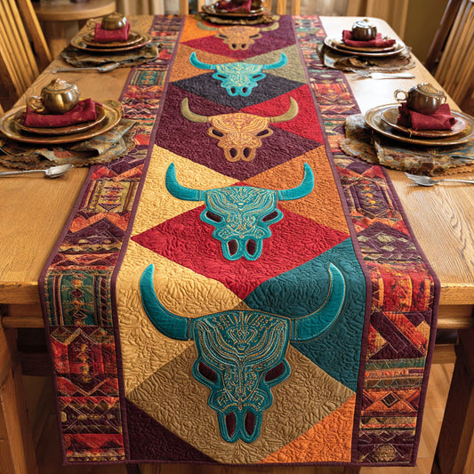 Turquoise Spirit Quilted Table Runner NCU0NTD1730