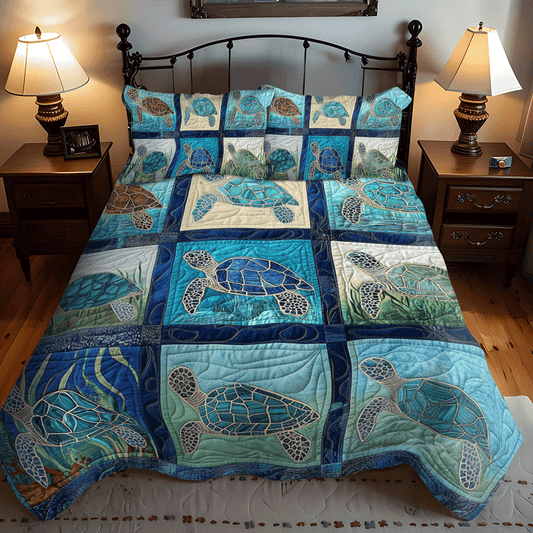 Turtle Bay Comfort 3-Piece Quilted Bedding Set NCU0TL1481