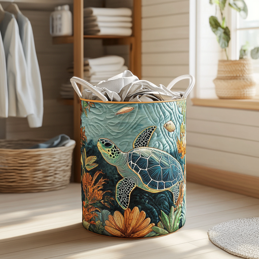 Turtle Bay Quilted Laundry Basket NCU0DDK851