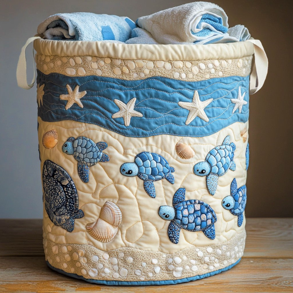 Turtle Bay Quilted Laundry Basket NCU0NNL137