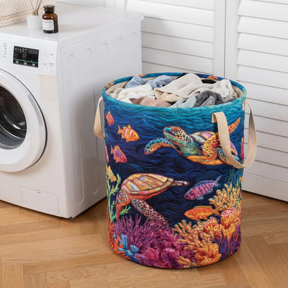 Turtle Bay Quilted Laundry Basket NCU0NTD118