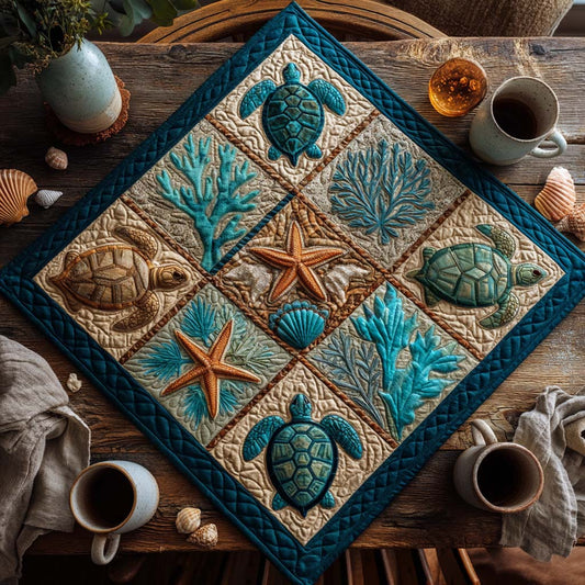Turtle Cove Quilted Table Topper NCU0NTD008