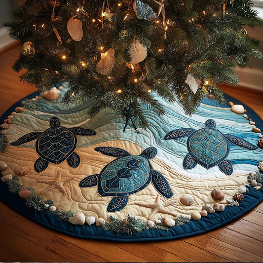 Turtle Dreams Christmas Quilted Tree Skirt NCU0DDK1840