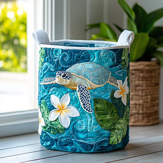 Turtle Drift Quilted Laundry Basket NCU0DDK855