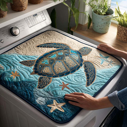 Turtle Haven Quilted Washer and Dryer Cover NCU0NTD059