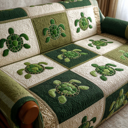 Turtle Paradise Quilted Sofa Cover NCU0NTD1391