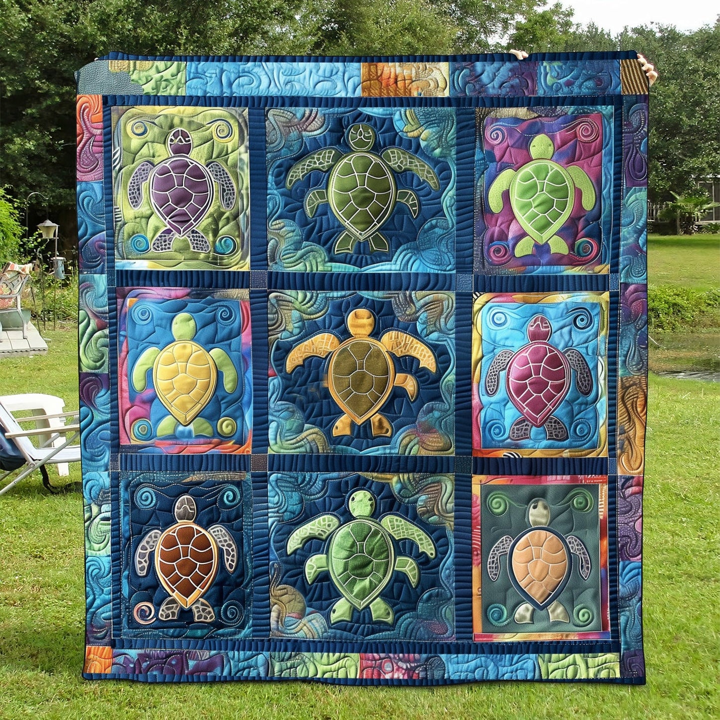 Sea Turtle Quilted Blanket NCU0VT52