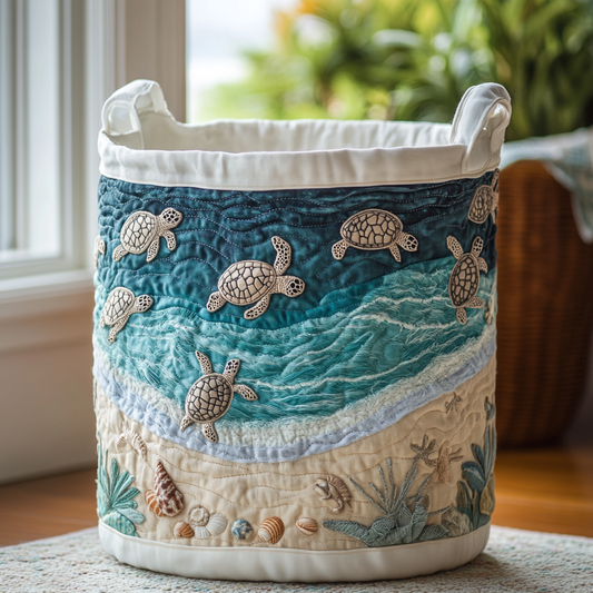 Turtle Shore Quilted Laundry Basket NCU0DDK849
