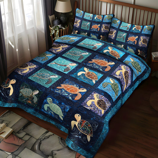 Turtle Tide Calm 3-Piece Quilted Bedding Set NCU0PT1860