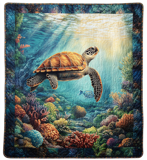 Turtle Tide Quilted Blanket NCU0DDK001