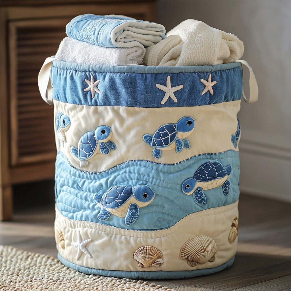 Turtle Tide Quilted Laundry Basket NCU0NNL136