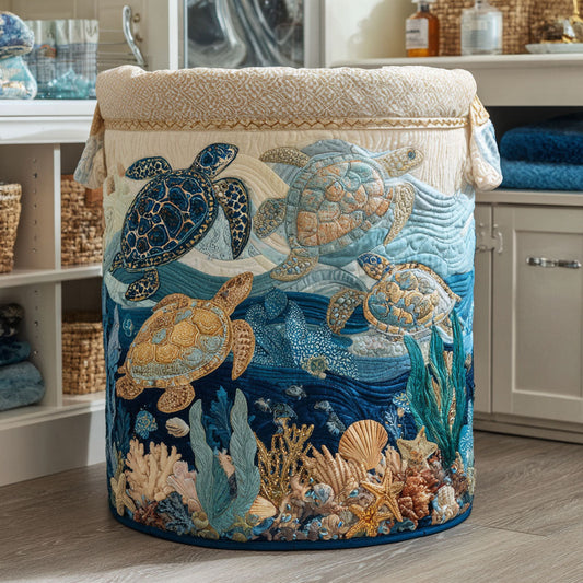 Shell Shine Quilted Laundry Basket NCU0PTT704