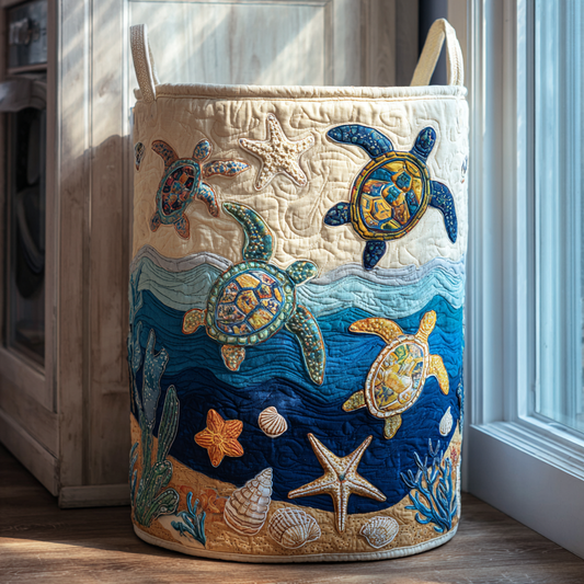 Turtle Wave Quilted Laundry Basket NCU0DDK1162