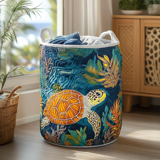 Turtle Wave Quilted Laundry Basket NCU0DDK852