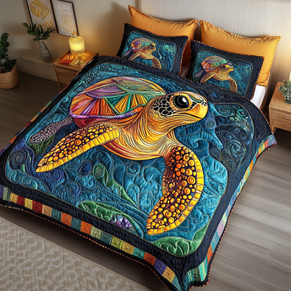 Turtle Waves Duvet Cover Set NCU0DDK278