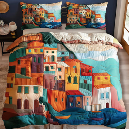 Tuscan Dreams 3-Piece Quilted Bedding Set NCU0DV518