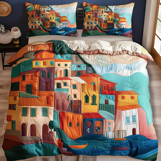 Tuscan Dreams 3-Piece Quilted Bedding Set NCU0DV518