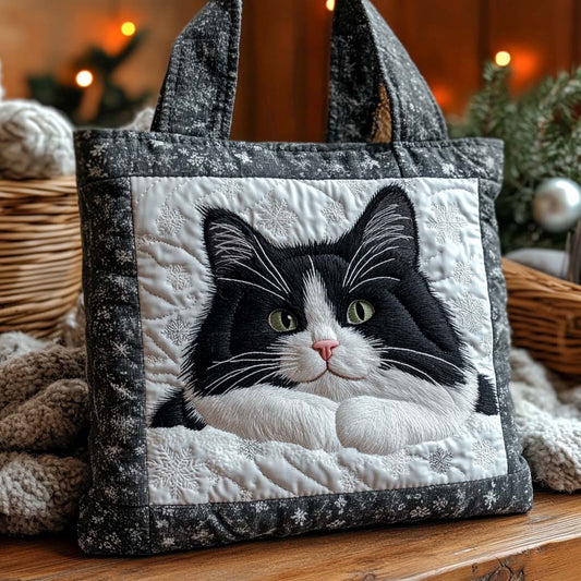 Tuxedo Mood Quilted Tote Bag NCU0NXD969