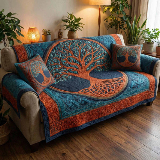 Twilight Arbor Quilted Sofa Cover NCU0NXD1570