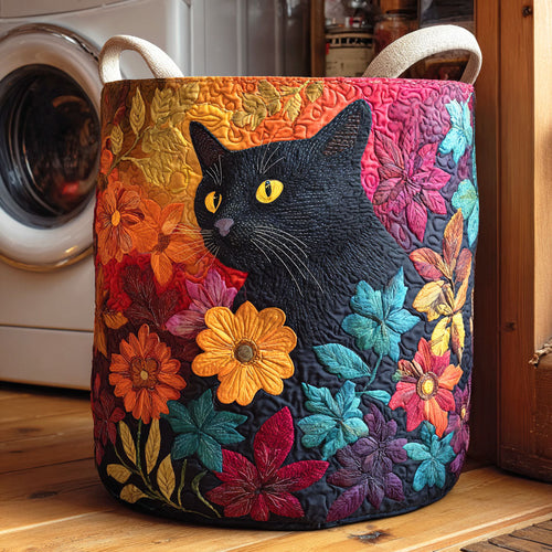 Twilight Bloom Quilted Laundry Basket NCU0NTD357