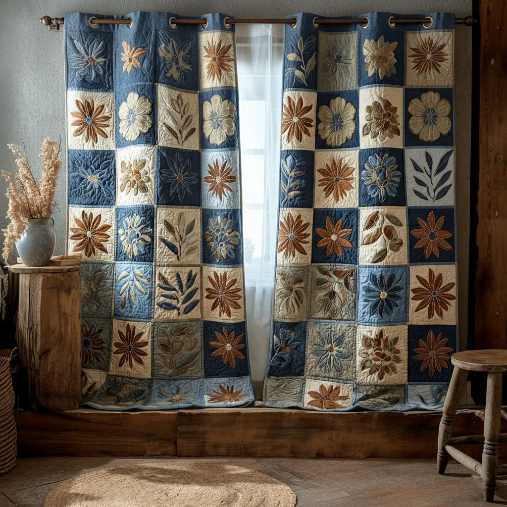 Twilight Blossom Quilted Curtains NCU0PTT2111