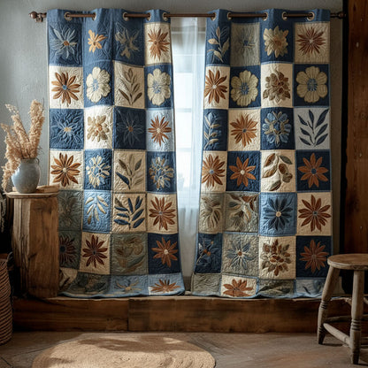 Twilight Blossom Quilted Curtains NCU0PTT2111