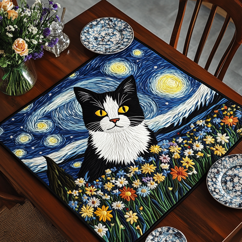 Sunset Bats Quilted Table Topper NCU0NNT1497