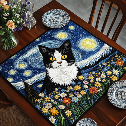 Twilight Cat Quilted Table Topper NCU0DDK677