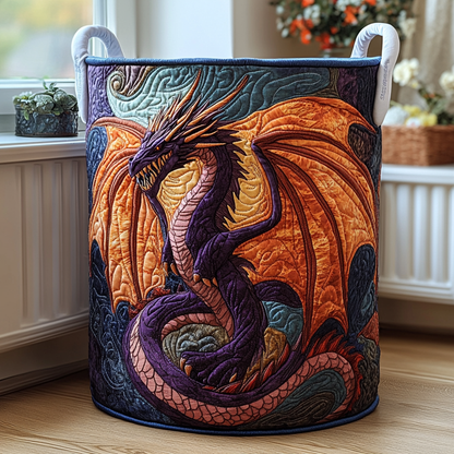 Twilight Dragon Quilted Laundry Basket NCU0DDK662